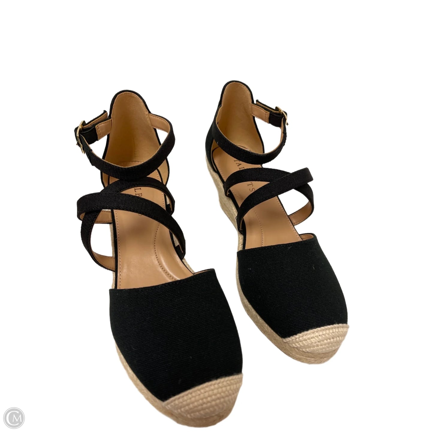 Sandals Heels Wedge By Talbots In Black, Size: 8.5