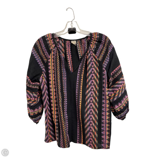 Top Long Sleeve By Ivy Jane In Black, Size: S