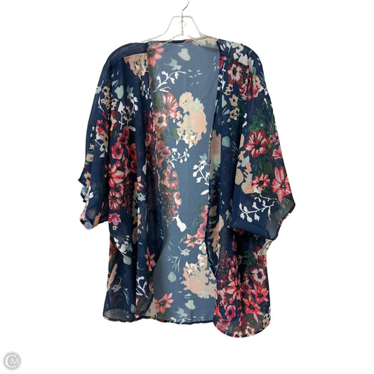 Kimono By Clothes Mentor In Navy, Size: Osfm
