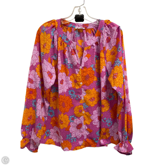 Top Long Sleeve By Clothes Mentor In Plaid Pattern, Size: M