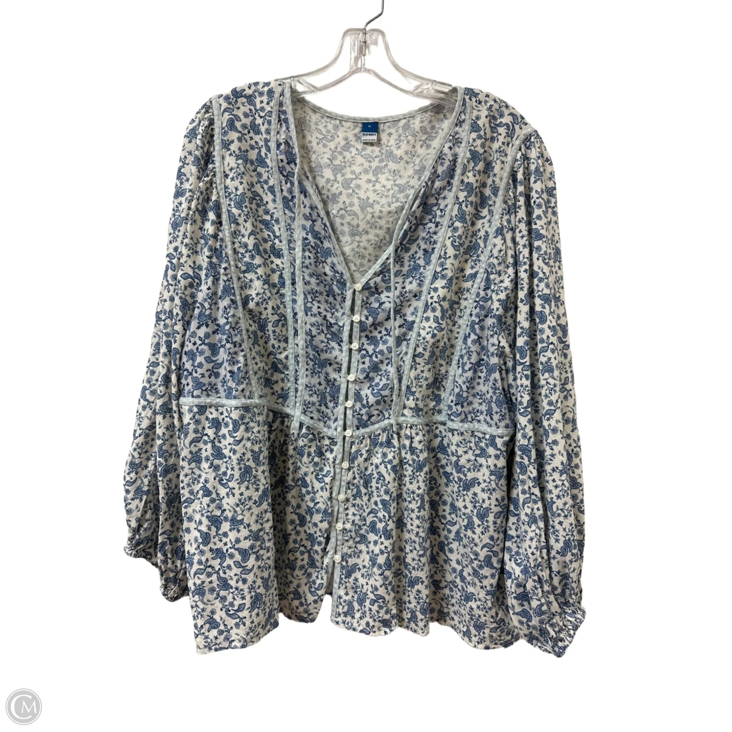 Top Long Sleeve By Old Navy In Blue, Size: Xl