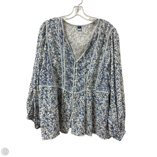 Top Long Sleeve By Old Navy In Blue, Size: Xl