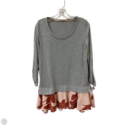 Tunic Long Sleeve By Little Yellow Button In Grey, Size: M