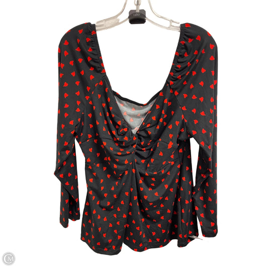 Top Long Sleeve By Shein In Black, Size: 3x