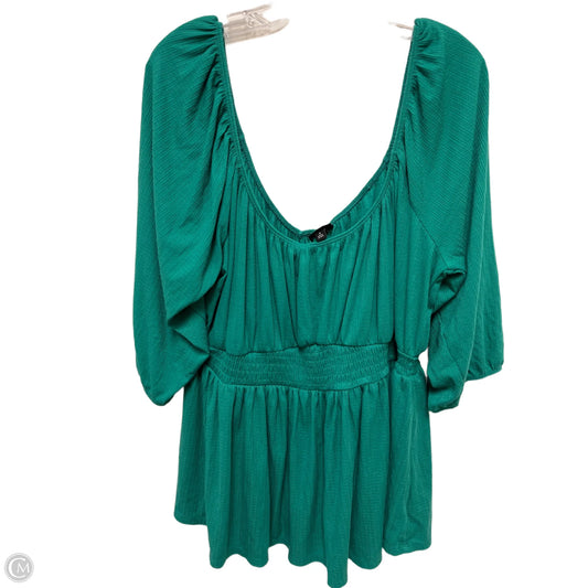 Top Long Sleeve By Torrid In Green, Size: 3x