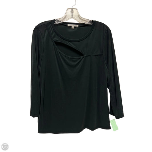 Top Long Sleeve By Green Envelope In Grey, Size: L