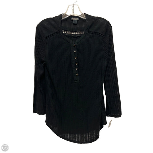 Top Long Sleeve By Lucky Brand In Black, Size: M