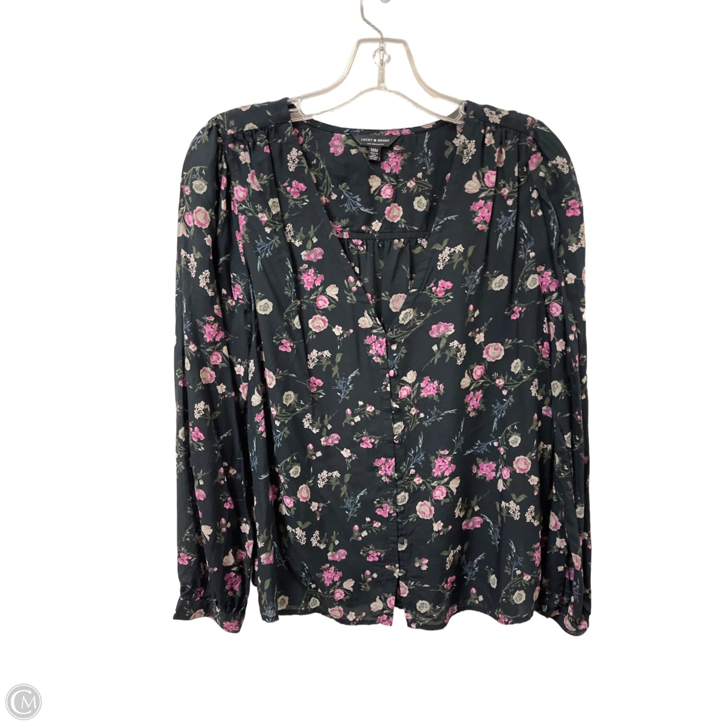 Top Long Sleeve By Lucky Brand In Floral Print, Size: M