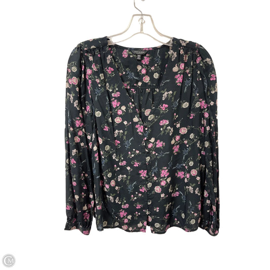 Top Long Sleeve By Lucky Brand In Floral Print, Size: M