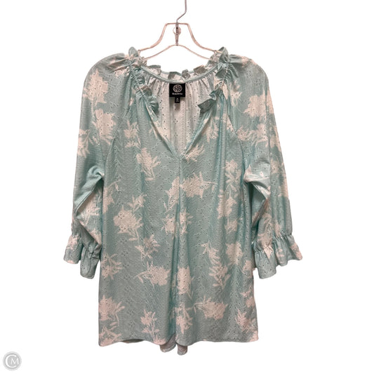 Top Long Sleeve By Bobeau In Blue, Size: M