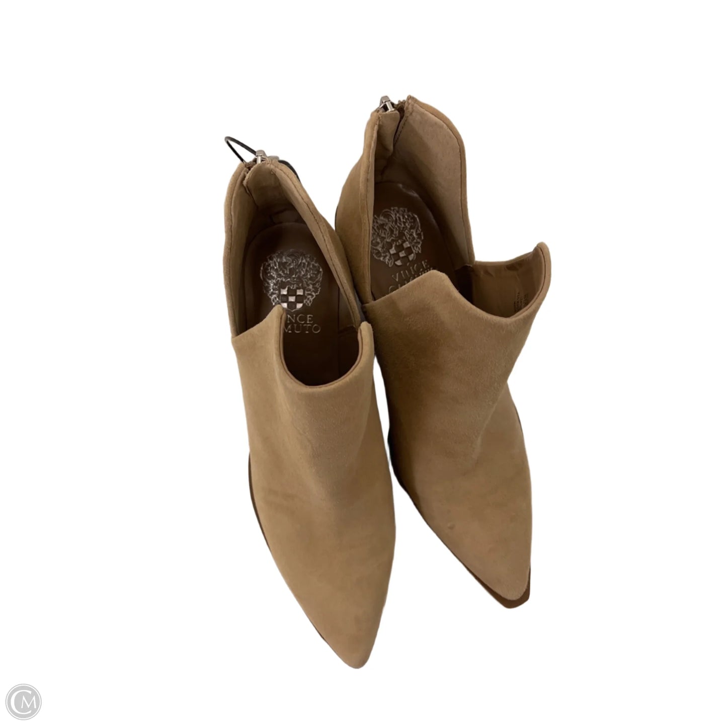 Boots Ankle Heels By Vince Camuto In Tan, Size: 8