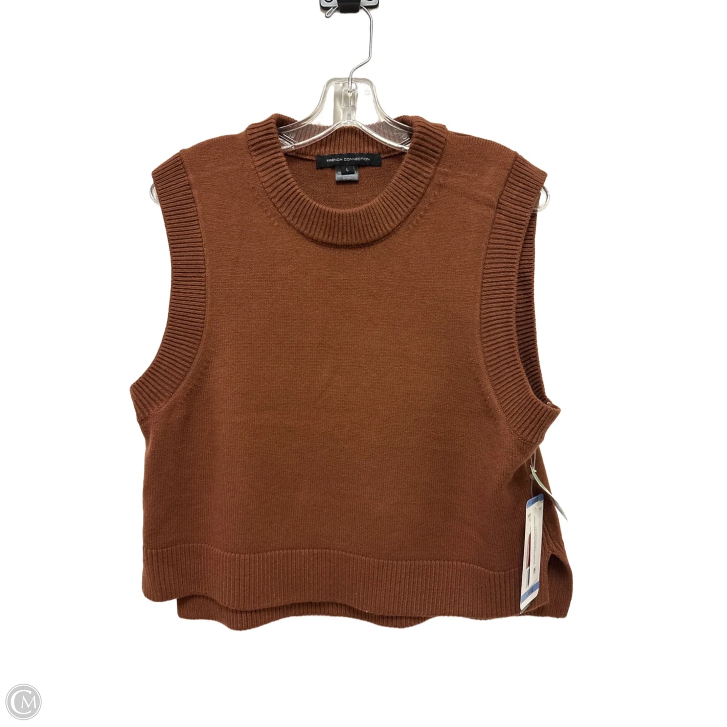 Vest Sweater By French Connection In Brown, Size: L