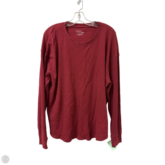 Top Long Sleeve By Time And Tru In Red, Size: 3x
