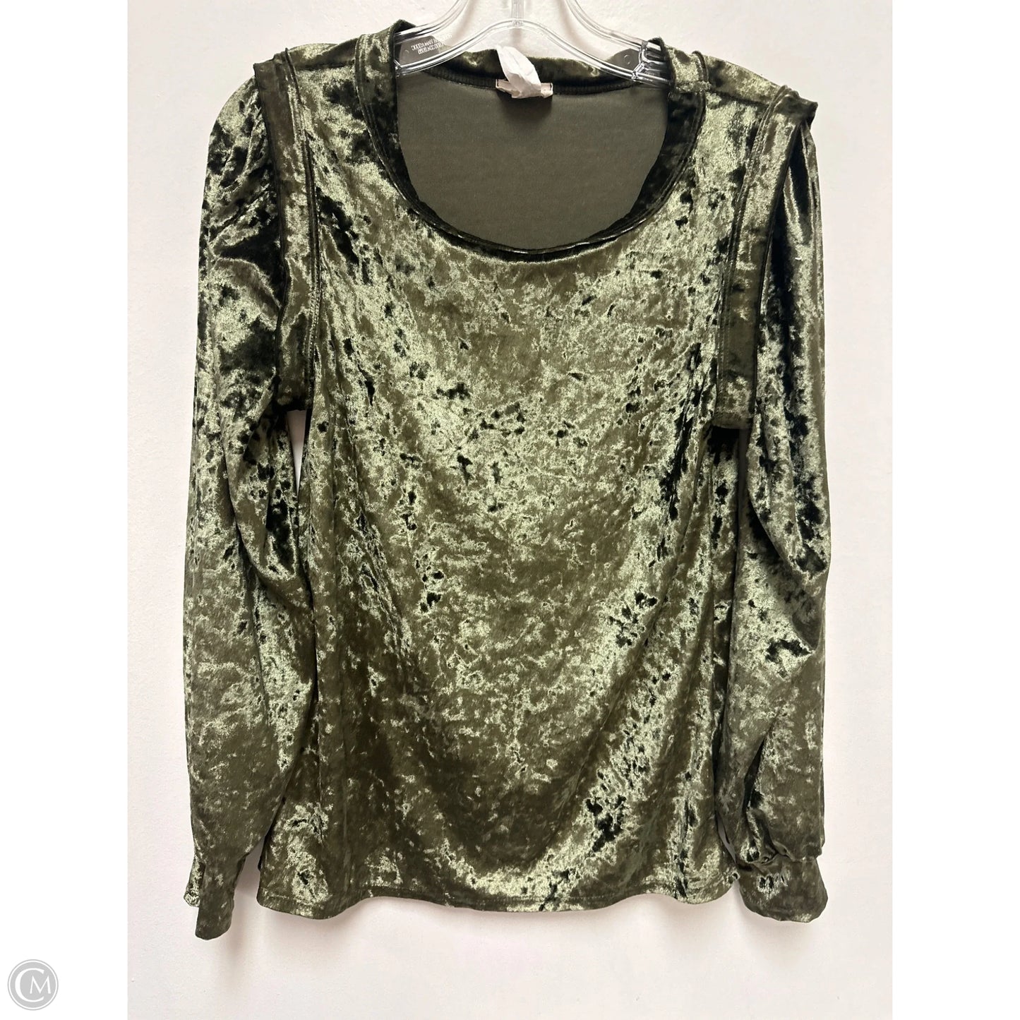 Top Long Sleeve By Bibi In Green, Size: S