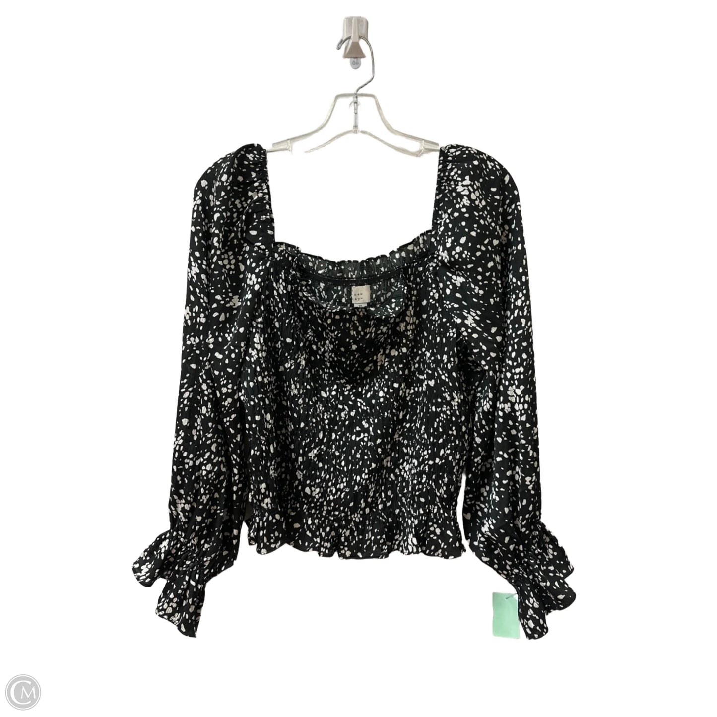 Top Long Sleeve By A New Day In Black, Size: Xl