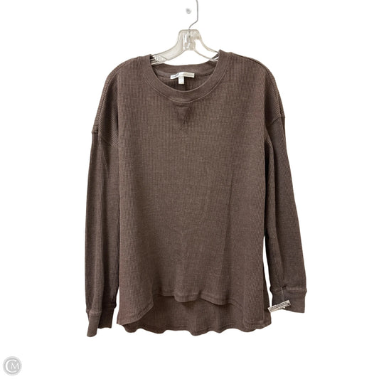 Top Long Sleeve By Seven 7 In Brown, Size: Xl