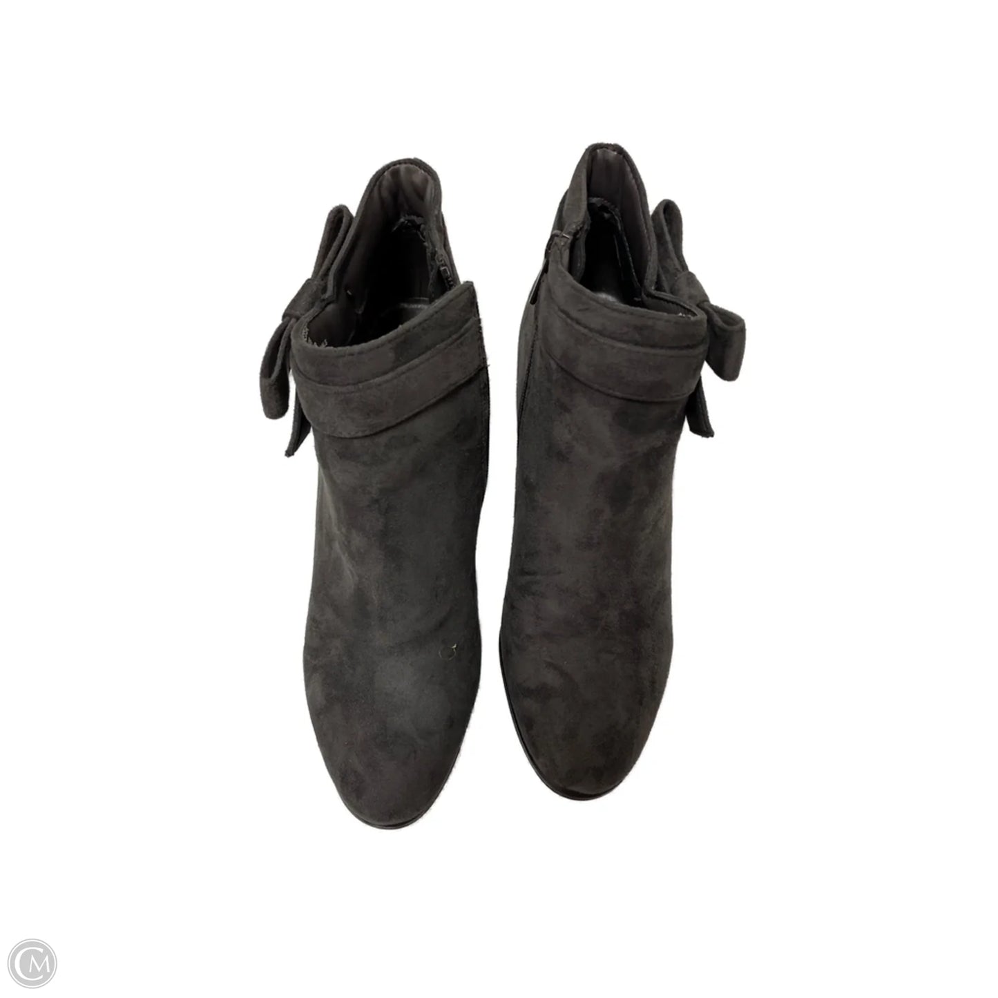 Boots Ankle Heels By Impo In Grey, Size: 9