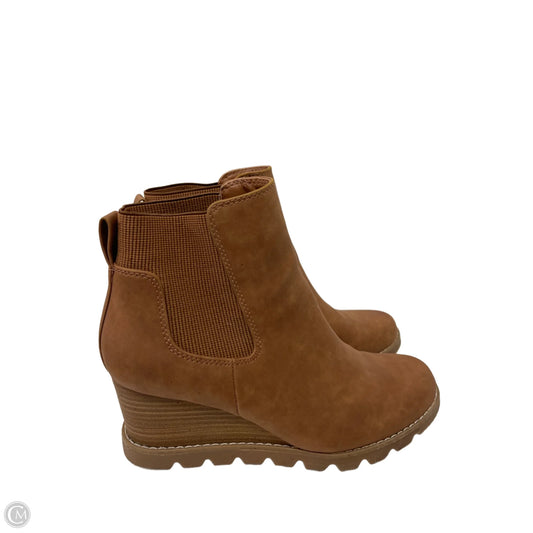 Boots Ankle Heels By Universal Thread In Tan, Size: 8.5