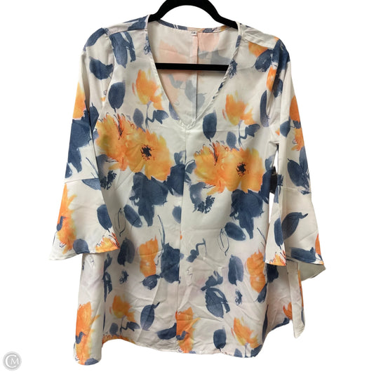 Top Long Sleeve By Clothes Mentor In Blue & Yellow, Size: S