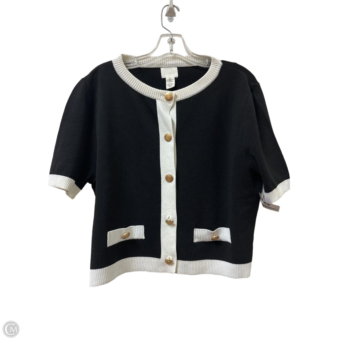 Sweater Cardigan By H&m In Black, Size: L