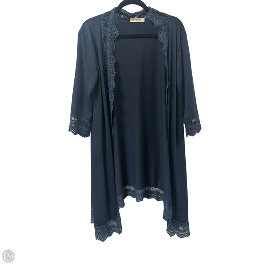 Kimono By Clothes Mentor In Navy, Size: Osfm