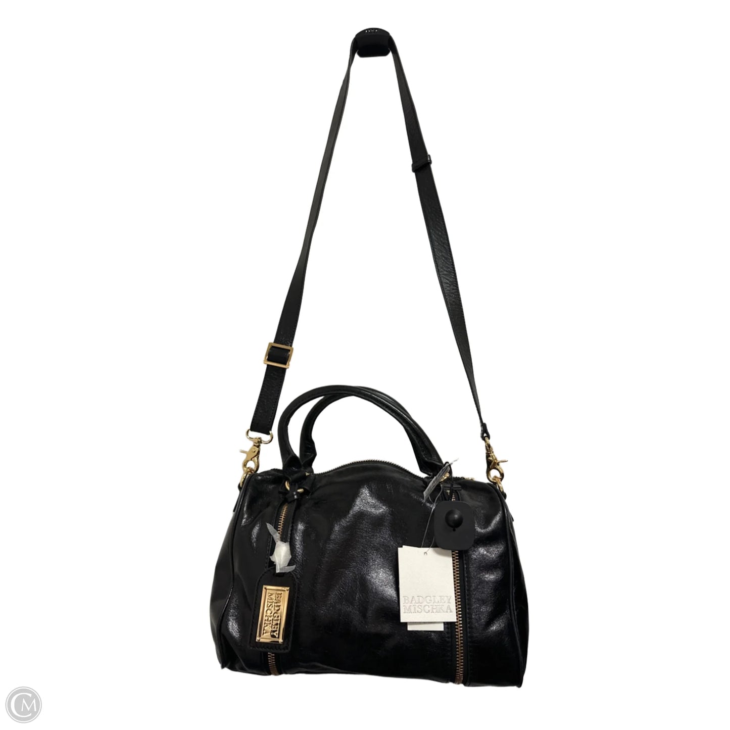 Handbag Leather By Badgley Mischka, Size: Large