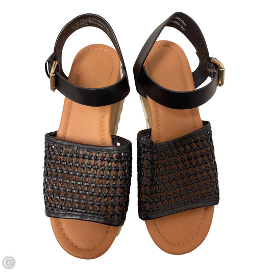 Sandals Heels Wedge By Universal Thread In Black, Size: 8
