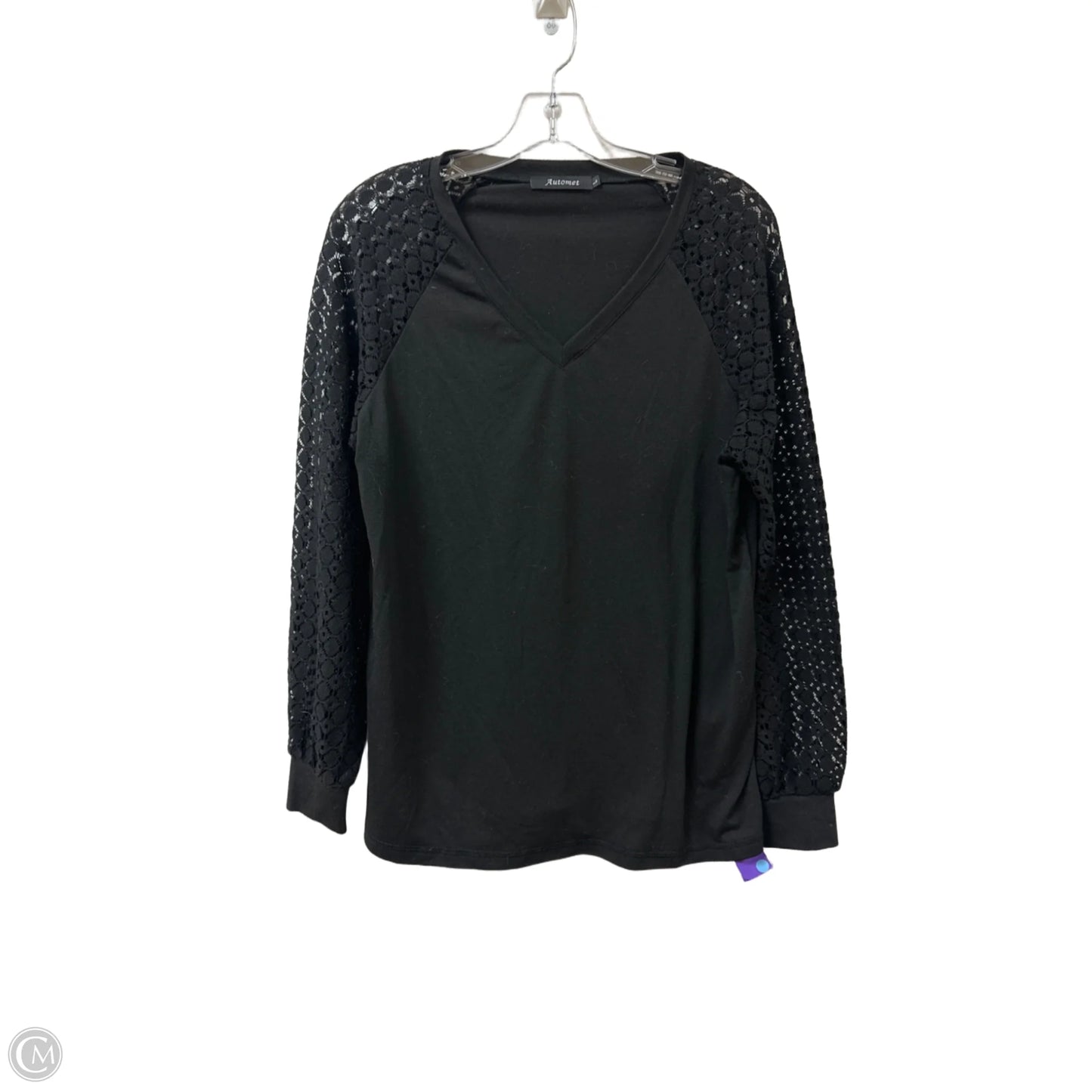 Top Long Sleeve By Clothes Mentor In Black, Size: L