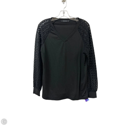 Top Long Sleeve By Clothes Mentor In Black, Size: L