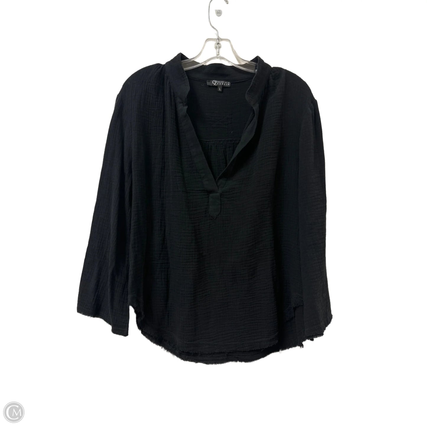 Top Long Sleeve By Clothes Mentor In Black, Size: L