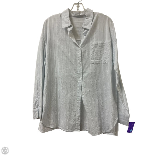 Blouse Long Sleeve By Clothes Mentor In White, Size: L