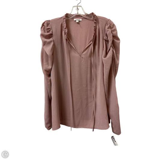 Top Long Sleeve By Andree By Unit In Pink, Size: L