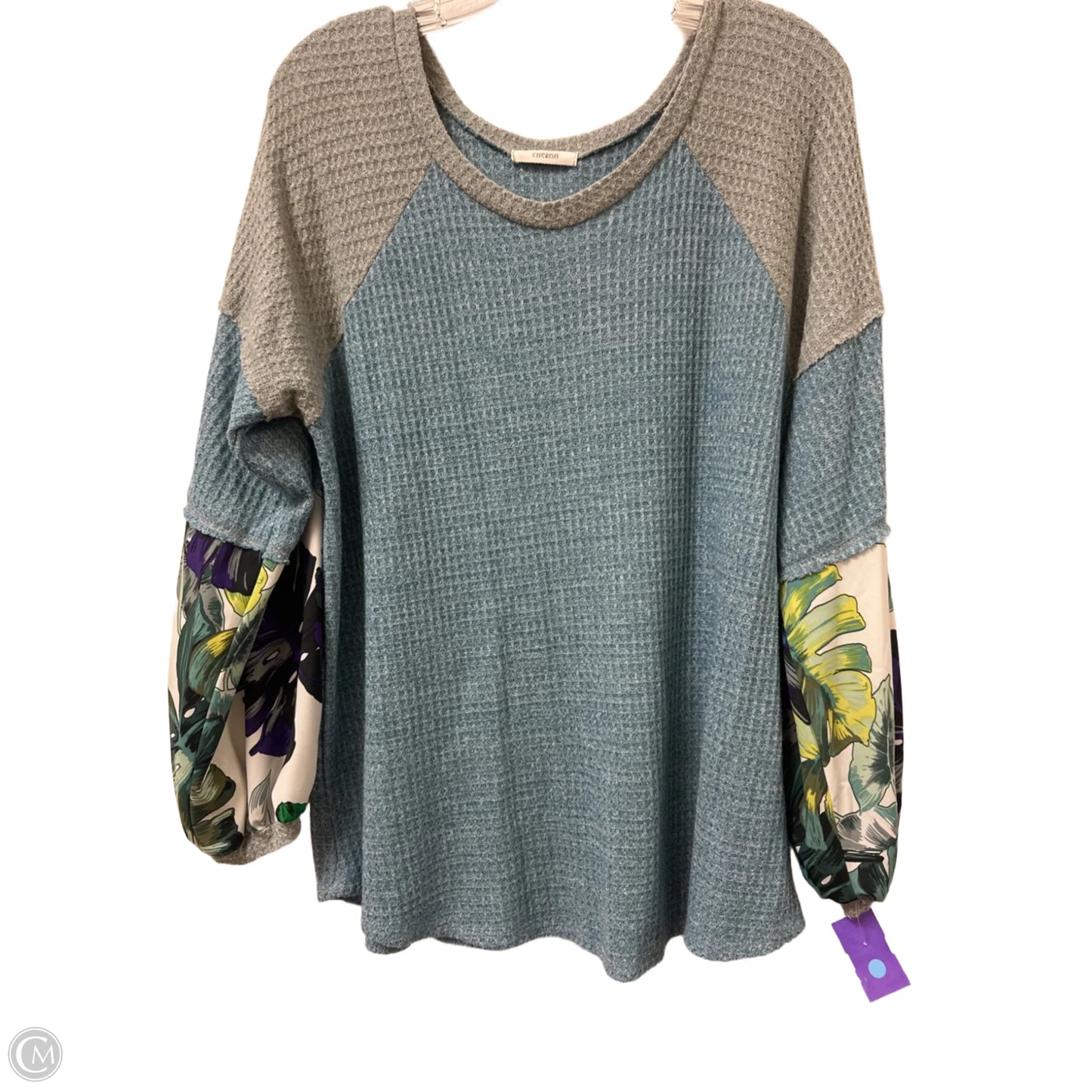 Top Long Sleeve By Cherish In Blue, Size: L