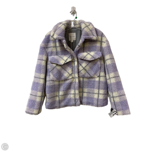 Jacket Faux Fur & Sherpa By Avec Les Filles In Purple, Size: S