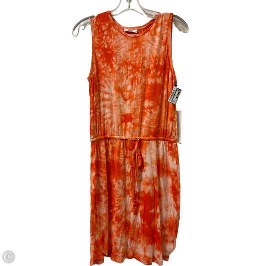 Dress Casual Short By Calvin Klein In Orange, Size: M