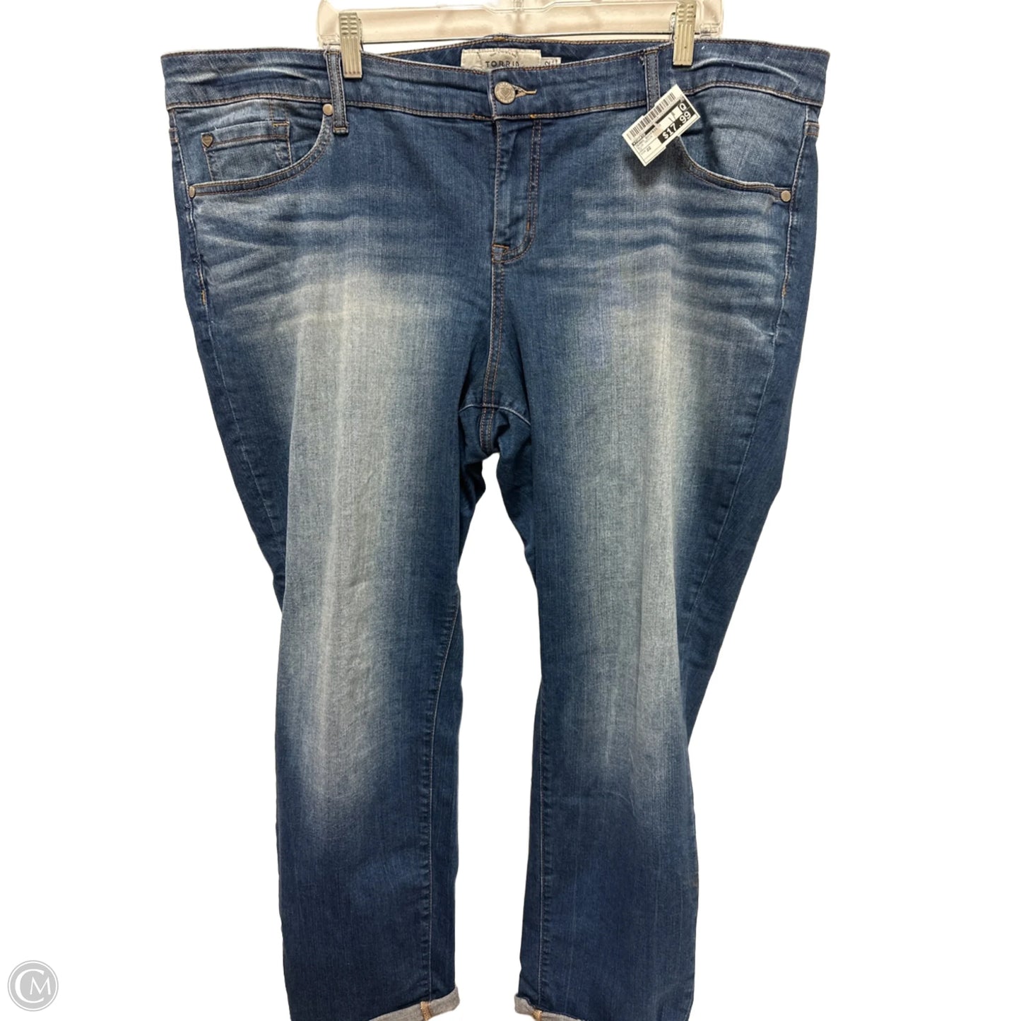 Jeans Boyfriend By Torrid In Blue Denim, Size: 22