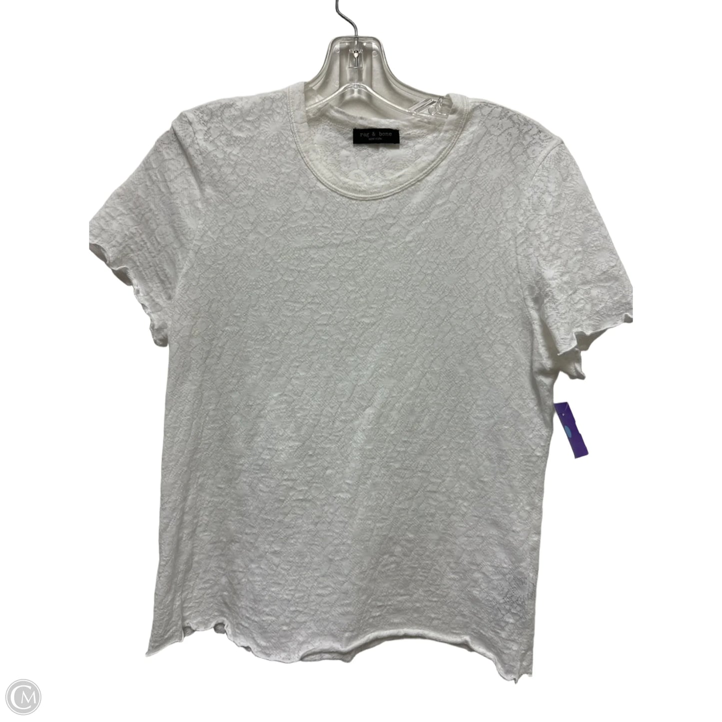 Top Short Sleeve By Rag And Bone In White, Size: M