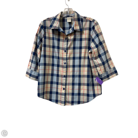 Blouse Long Sleeve By Blair In Blue, Size: S