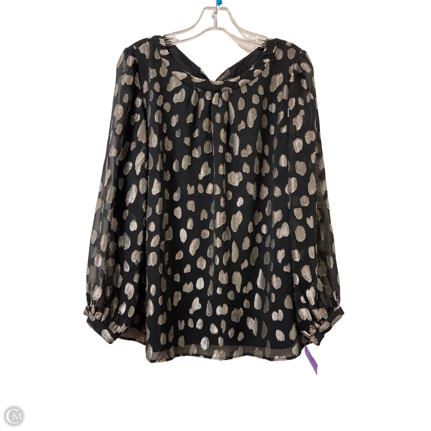 Top Long Sleeve By Talbots In Black, Size: Xl