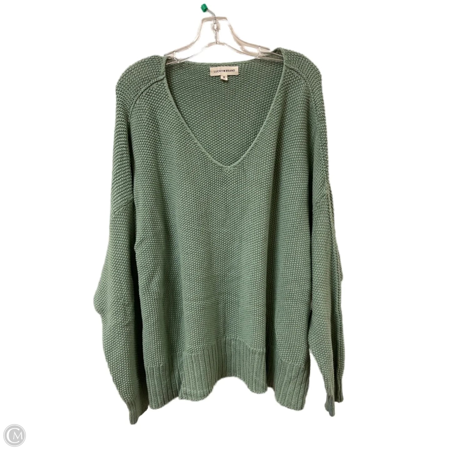Sweater By Lucky Brand In Green, Size: 3x
