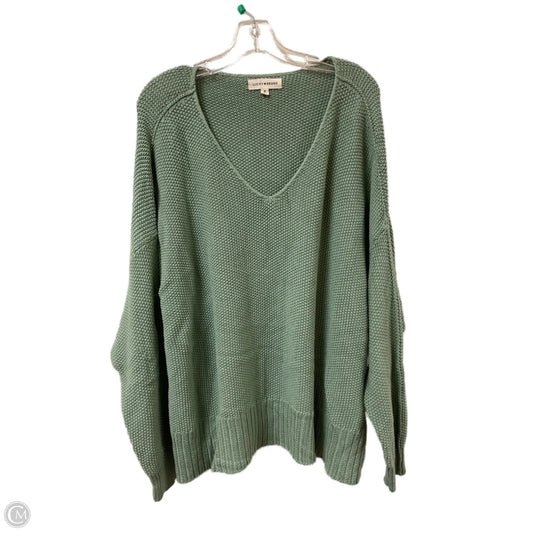 Sweater By Lucky Brand In Green, Size: 3x
