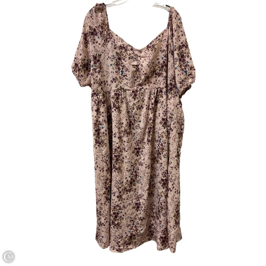Dress Casual Maxi By Clothes Mentor In Floral Print, Size: 3x