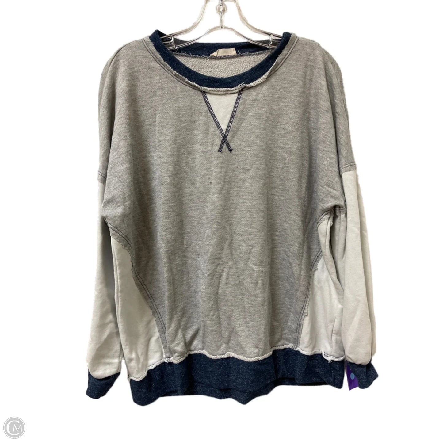 Sweater By Clothes Mentor In Grey, Size: L