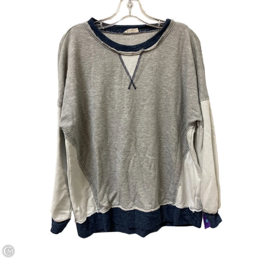 Sweater By Clothes Mentor In Grey, Size: L