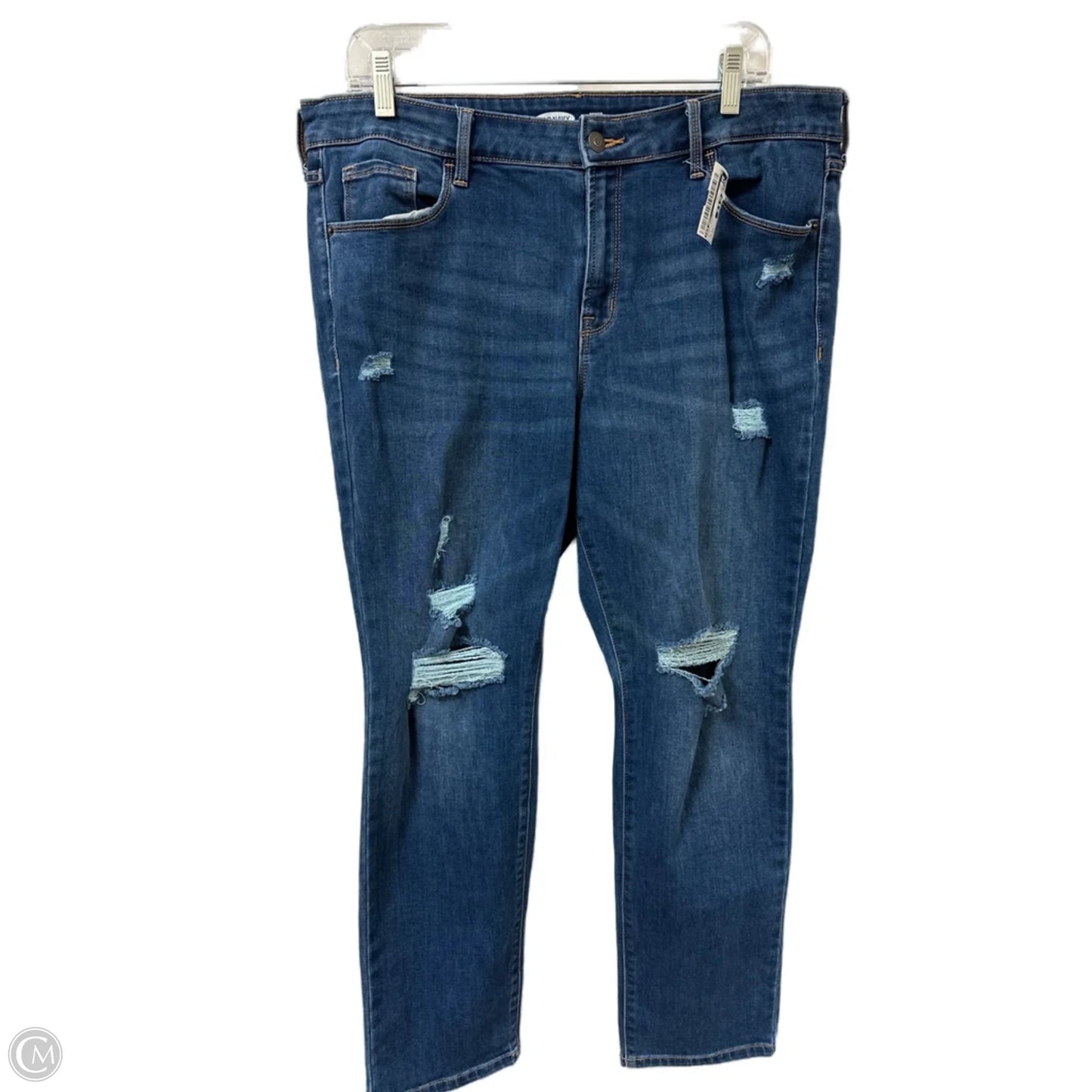Jeans Skinny By Old Navy In Blue Denim, Size: 12
