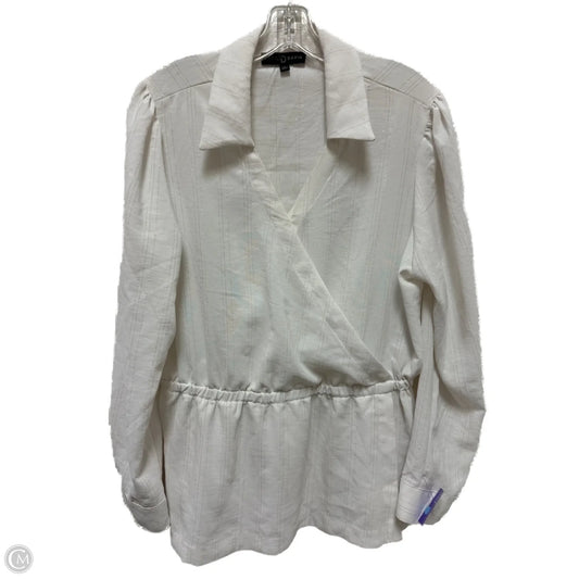 Top Long Sleeve By Fred David In Cream, Size: Xl