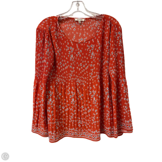 Top Long Sleeve By Max Studio In Orange, Size: S