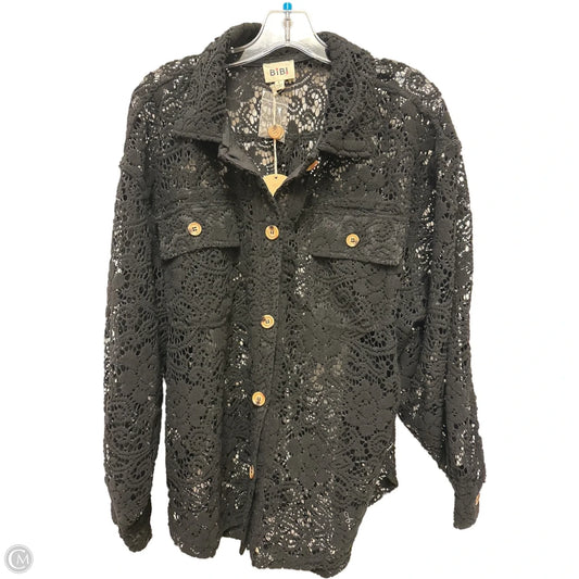Jacket Shirt By Bibi In Black, Size: L