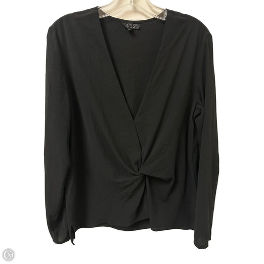 Top Long Sleeve By Top Shop In Black, Size: M