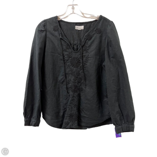 Top Long Sleeve By Gap In Black, Size: M